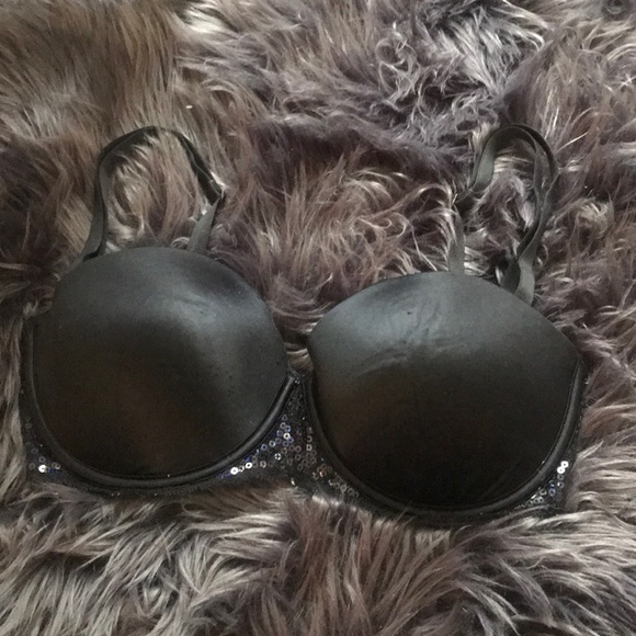 Victoria's Secret Other - VS Pink Sequin Push Up Bra w Removable Straps!